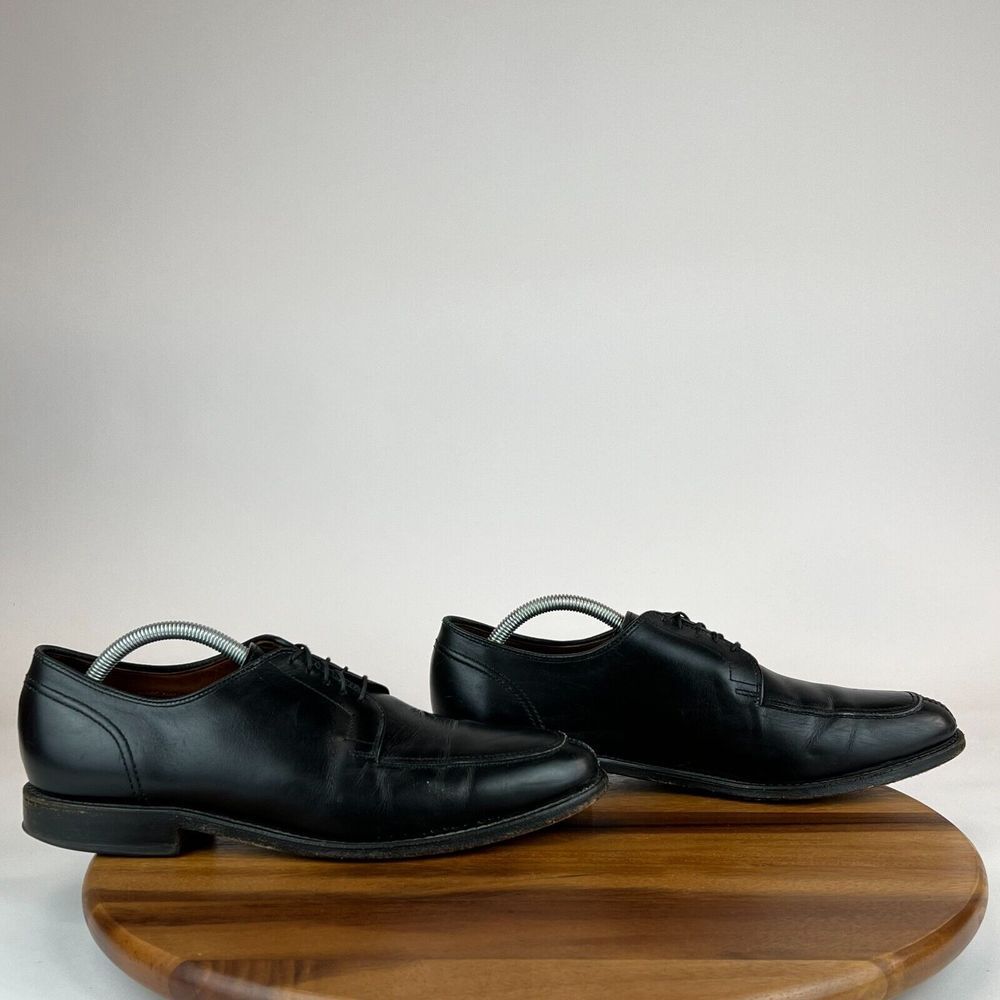 Mens Allen Edmonds LaSalle Black Leather Split Toe Oxford Dress Shoes‎ Size 10 D